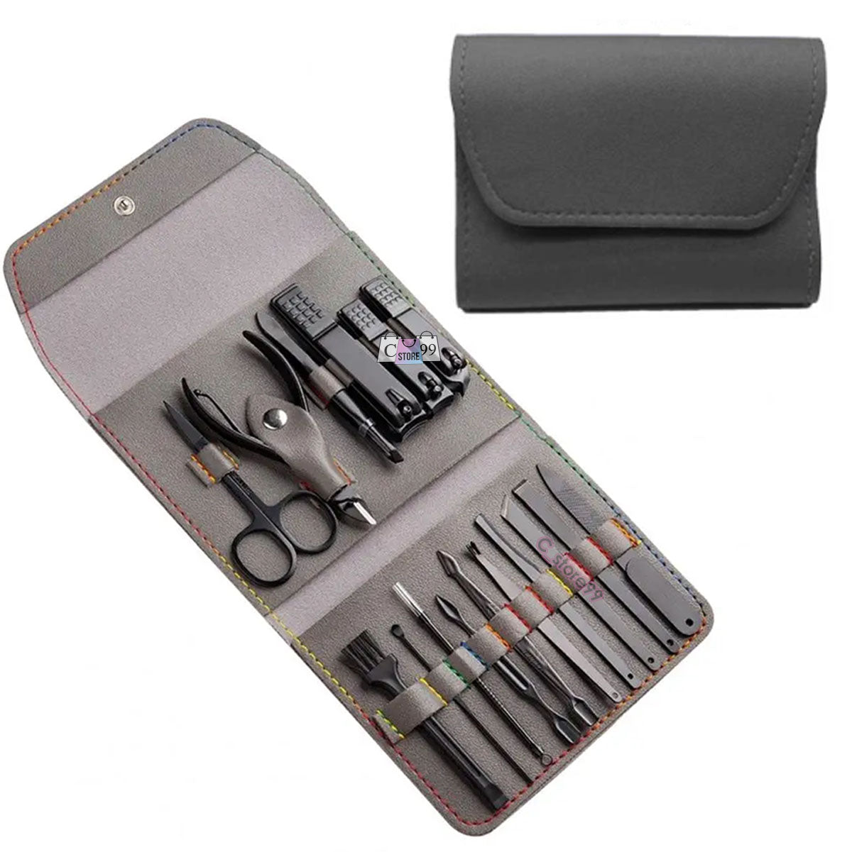 Kit De Manicure 16 Piezas Con Estuche