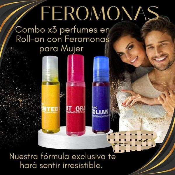 3 x 1 Perfume feromonas, lleva 2 GRATIS